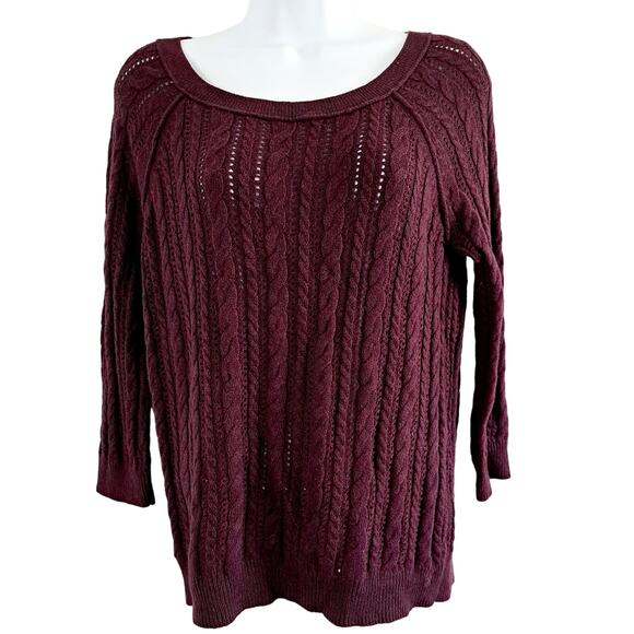 American Eagle Outfitters Lightweight Cable Knit Sweater - Picture 1 of 6